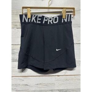Nike Pro Training Shorts Women Medium Black 3 Inch Compression EUC